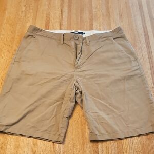 Vans Men's Khaki Flat Front Shorts